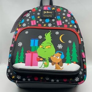 Brand new with tags The Grinch loungefly mini backpack